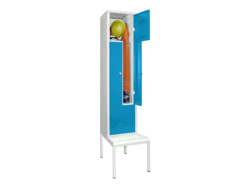 Z-garderobekast,HxBxD 2100x400x800mm,vak B 400mm,RAL7035,front RAL5012