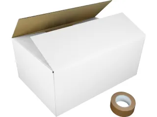 Verzenddoos Raadhuis Inw: 586x386x286mm EB-golf wit - 3