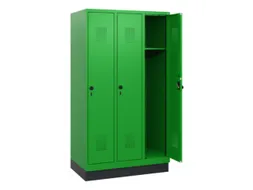 schoollocker,HxBxD 1630x900x500mm,3vak,vak B 300mm,draaigrendel,sokkel