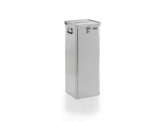 stembus,HxLxB 930x385x385mm,110l,wand aluminium aluminium-zilver - 1