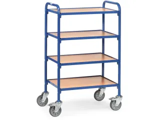 Bijzetwagen 32930 4 Etages Hout 250kg 630x470mm Ral5007 - 1