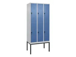 dubbeldekse locker,HxBxD 2120x900x500mm,3x2vak.,vak B 300mm