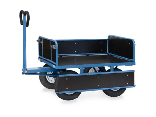 Handtrekwagen 6454P 750kg 1140x740mm hout polyurethaan wielen - 2