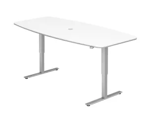 In hoogte verstelbare vergadertafel,HxBxD 710-1200x2200x1030mm - 1