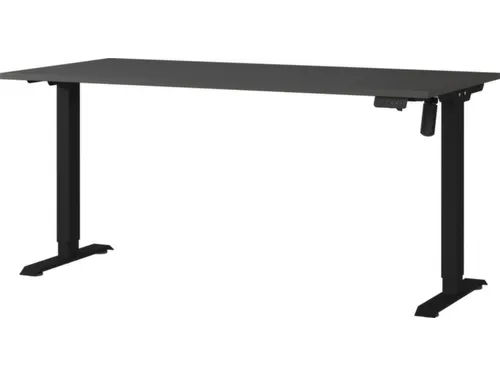 Elektrisch ihv bureau,HxBxD 710-1190x1600x800mm,blad zwart