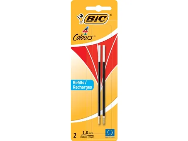 Recharge stylo bille 4 Colours Medium blister 2 pièces rouge