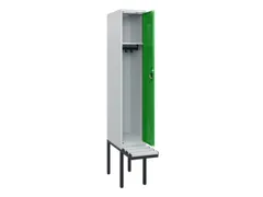 locker met bank,HxBxD 1950x300x815mm,1vak,vak B 300mm,cilinderslot