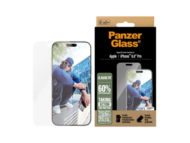 PanzerGlass Screen Protector iPhone 16 Pro Max | Classic Fit, Apple