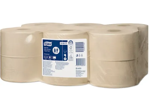 Toiletpapier Tork T2 Advanced jumbo klein 2-laags 170m naturel 120377