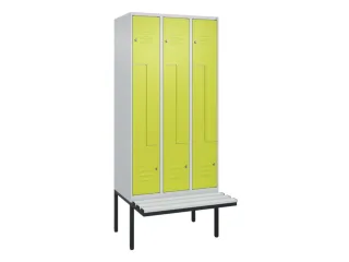 Z-garderobekast,HxBxD 2120x900x815mm,6vak,vak B 300mm,cil.-slot - 1