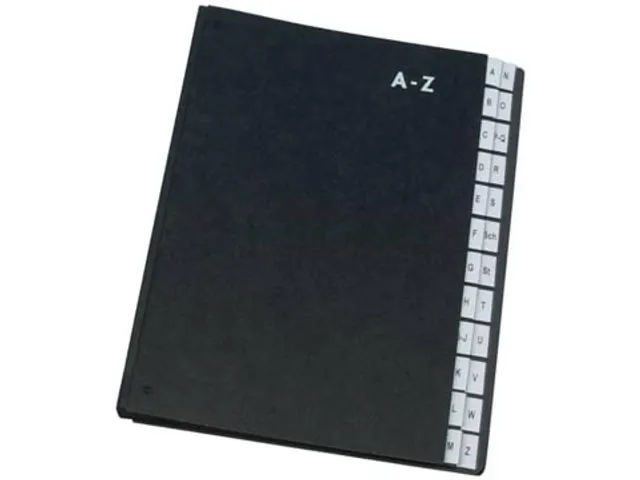 Trieur Q-Connect A4 24 compartiments A-Z Noir