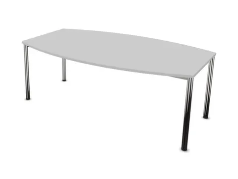 vergadertafel,HxBxD 740x2000x1200mm,vatvormig,MP-lichtgrijs