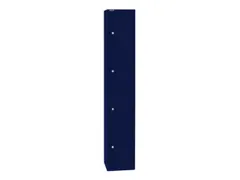 lockerkast,HxBxD 1802x305x305mm,1x4vakken,cil.-slot,romp oxfordblauw