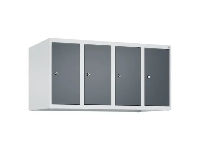 opzetkast,v. locker,4vak.,vak B 250mm,HxBxD 500x1000x500mm,vleugeldeur