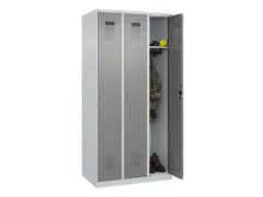 locker,HxBxD 1850x900x500mm,3vak,vak B 300mm,cil.-slot,staand op vloer