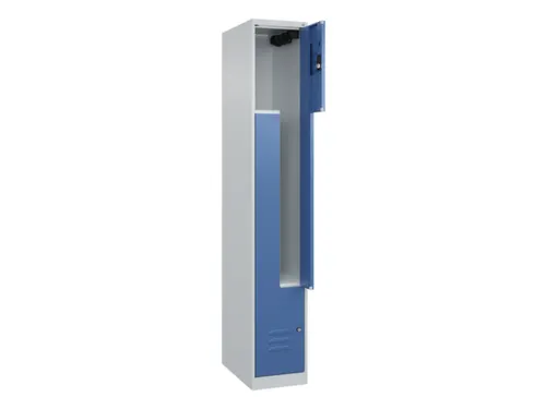 Z-garderobekast,HxBxD 1850x300x500mm,vak B 150/300mm,cil.-slot