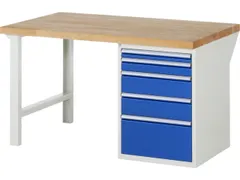 werkbank,HxBxD 890x1500x900mm,beukblad,draagverm. 750kg