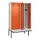 locker met bank,voor scheiding van kleding,HxBxD 2120x1200x815mm,4vak