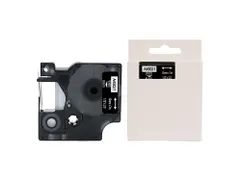 Labeltape Dymo Compatible 45021 D1 12mmx7m Wit Op Zwart
