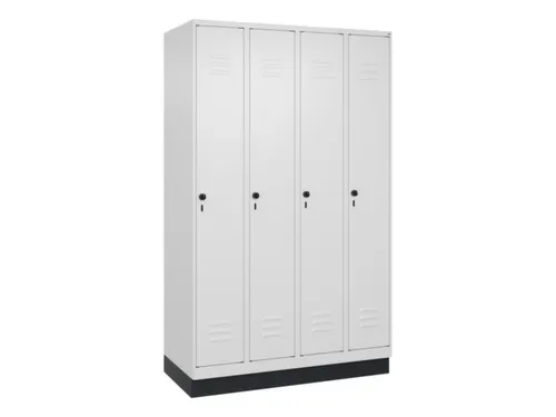 locker,HxBxD 1950x1200x500mm,4vak,vak B 300mm,draaigrendel,sokkel