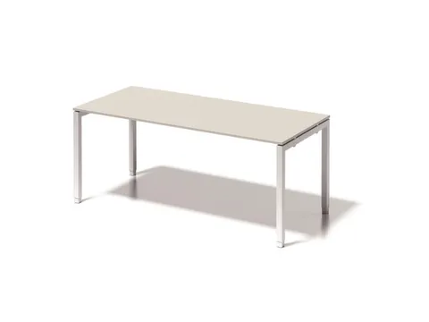 In hoogte verstelbaar bureau,HxBxD 650-850x1800x800mm,blad grijswit