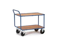 tafelwagen,draagverm. 500kg,2etage(s),laadvl. LxB 800x500mm,houtetage