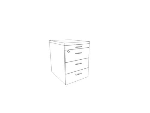 mobiel ladeblok,HxBxD 585x420x560mm,3lade(n),centr. vergrendeling