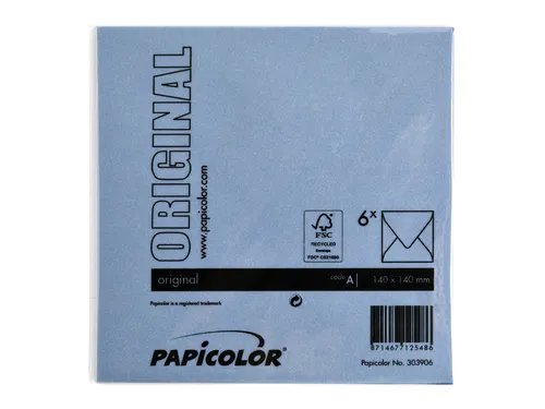 Envelop Papicolor 140x140mm Donkerblauw gegomd