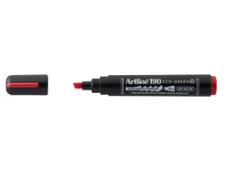 Permanent marker Artline 190 Eco schuin 2-5mm rood Dry Safe