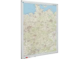 Landkaart Bord 120x90cm Softline Profiel 8mm Duitsland Wegenkaart
