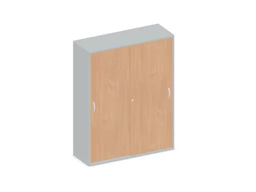 Schuifdeurkast 1540x1200x430mm Romp Lichtgrijs Decor Front Beuken