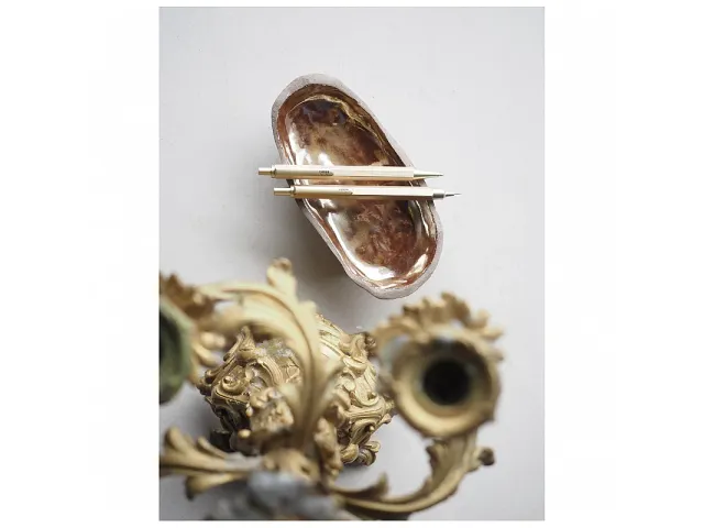 Rhodia scRipt zeshoekige balpen 0.7mm Aluminium Goud Zwart