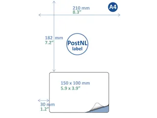 Retourlabel POSTNL label A4 150x100mm 100 Vel - 3