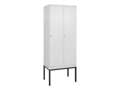 locker,HxBxD 2120x800x500mm,2vak,vak B 400mm,cil.-slot,voetonderstel