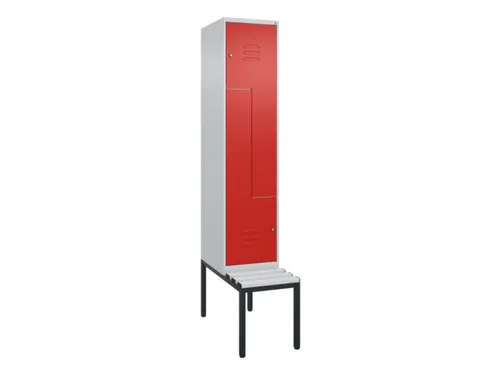 Z-garderobekast,HxBxD 2120x400x815mm,2vak,vak B 400mm,cil.-slot