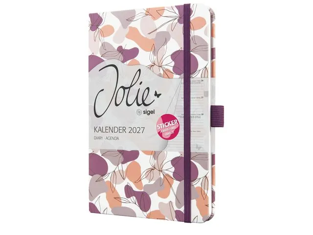 Weekagenda Beauty A5 2027 (NL/FR/EN/DU) Summer Linear Leaves Hardcover