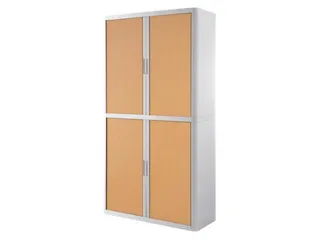 Roldeurkast HxBxD 2040x1100x415mm 4 Oh Romp Wit Front Beuken - 1