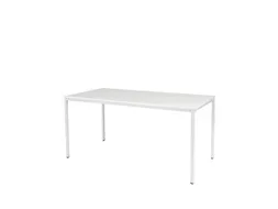Domino Basic Tafel Vaste Hoogte 1600x800mm Grijs 25mm Wit 4-Poots