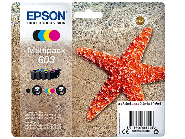 Epson C13T03U64020 Multipack 4-colours 603 Inkt