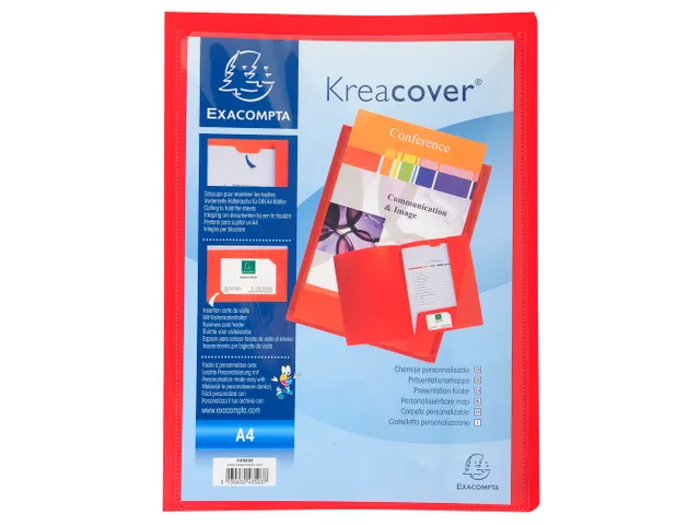 Presentatiemap Soepel PP Kreacover A4 Rood