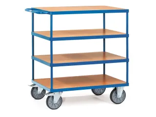 Zware Tafelwagens 2442 600kg 4 Etages 1000x700mm Houten Plaat - 1