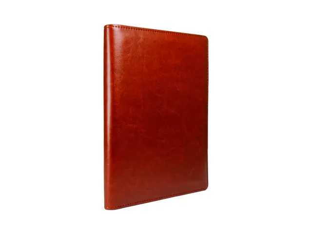 Schrijfmap Multo Hannibal A5 cognac kunstleder met schrijfblok