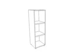 kantoorstelling HxBxD 1310x430x450mm 2xhouten vloer aluminium zilver