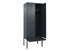 locker met bank,HxBxD 2120x800x815mm,2vak,vak B 400mm,cilinderslot