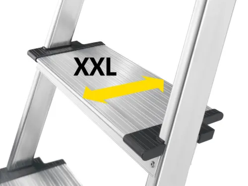 veiligheidsladder,eenzijdig,7 XXL treden,Stand H 1,5m,balk L 2,33m