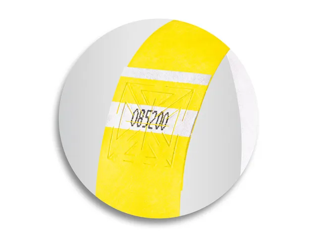 Evenementenbandjes Sigel super soft, 255x25mm 520 stuks neon geel