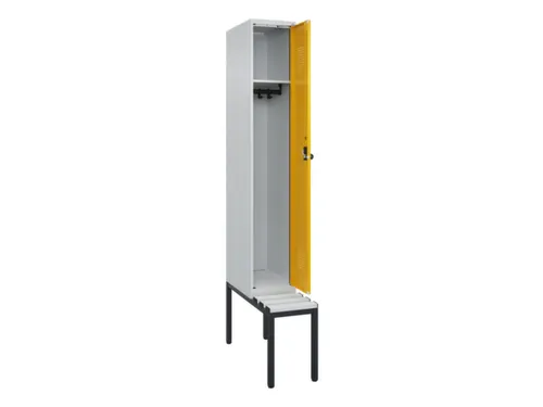 locker met bank,HxBxD 2120x300x815mm,1vak,vak B 300mm,draaigrendel