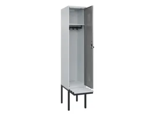 locker met bank,HxBxD 2120x400x815mm,1vak,vak B 400mm,draaigrendel - 1