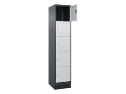 lockerkast,HxBxD 1950x400x500mm,1x5vakken,vak B 400mm,cil.-slot,sokkel