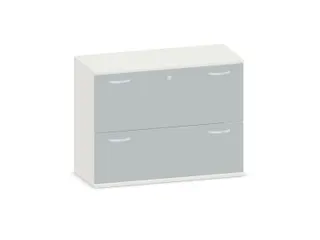 hangmappenkast 770x1000x430mm 2hangmappenframes Lichtgrijs+ Onyx - 1